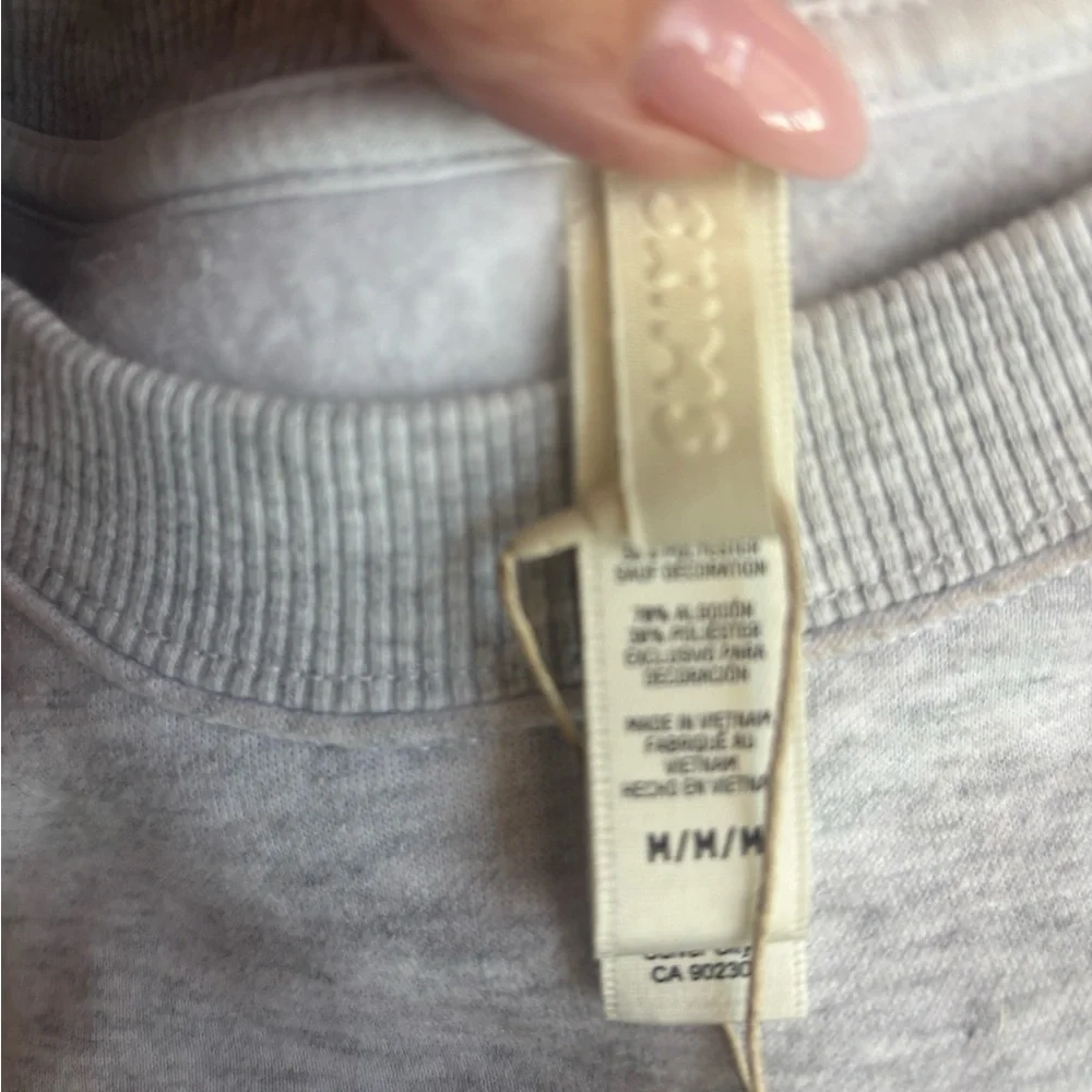 NWT SKIMS Women's Light Gray Sweatshirt - Picture 11 of 13